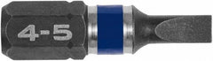 Irwin - 4.8" Slotted Screwdriver Bit - 1/4" Hex Drive, 1" OAL - Strong Tooling