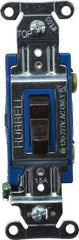 Hubbell Wiring Device-Kellems - 1 Pole, 120 to 277 VAC, 15 Amp, Industrial Grade, Toggle, Wall and Dimmer Light Switch - Strong Tooling