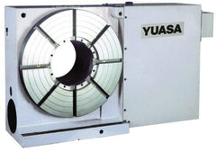 Yuasa - 1 Spindle, 25 Max RPM, 15.75" Table Diam, 2 hp, Horizontal & Vertical CNC Rotary Indexing Table - 500 kg (1100 Lb) Max Horiz Load, 281.94mm Centerline Height - Strong Tooling