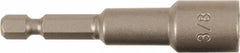 Wiha - 3/8" Magnetic Nutsetter - 1/4" Hex Drive, 2-1/2" OAL - Strong Tooling