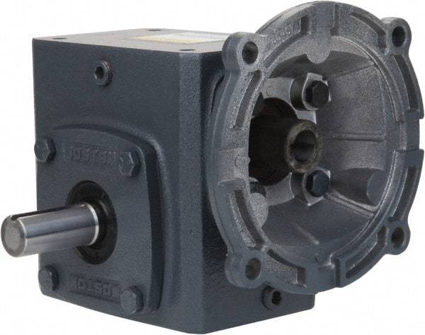 Boston Gear - 3 Centerline Distance, 40:1, 44 RPM Output, 1.78 Input Horsepower, 2,041 Lbs. Max Torque, Speed Reducer - Part No. F730-40-B5-G, 1-1/4" Shaft Diam, Single Shaft Left, 7/8" Bore, 8.88" High, 56C NEMA - Strong Tooling