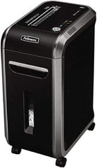 FELLOWES - 5/32 x 1-1/2" Strip, Manual 18 Sheet Cross Cut Paper Shredder - 17.7" Long x 11-7/16" Wide x 25" High, Level 4 Security, 9 Gal Wastebasket - Strong Tooling