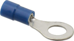 Thomas & Betts - 16-14 AWG Partially Insulated Crimp Connection Circular Ring Terminal - 1/4" Stud, 1.094" OAL x 0.472" Wide, Tin Plated Copper Contact - Strong Tooling