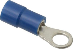 Thomas & Betts - 16-14 AWG Partially Insulated Crimp Connection Circular Ring Terminal - #8 Stud, 0.803" OAL x 0.26" Wide, Tin Plated Copper Contact - Strong Tooling