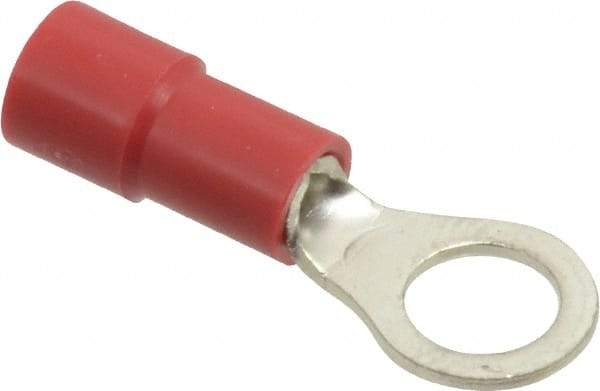 Thomas & Betts - 22-16 AWG Partially Insulated Crimp Connection Circular Ring Terminal - #10 Stud, 0.858" OAL x 0.315" Wide, Tin Plated Copper Contact - Strong Tooling