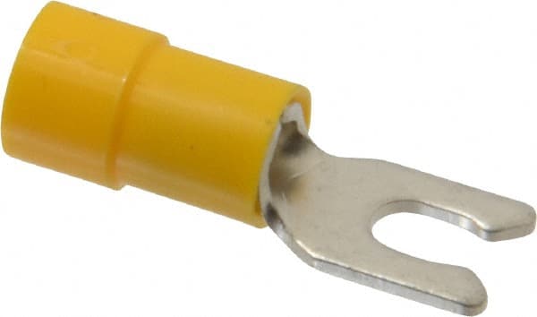 Thomas & Betts - #6 Stud, 12 to 10 AWG Compatible, Partially Insulated, Crimp Connection, Locking Fork Terminal - Strong Tooling