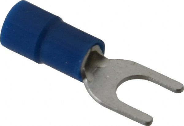 Thomas & Betts - #10 Stud, 16 to 14 AWG Compatible, Partially Insulated, Crimp Connection, Standard Fork Terminal - Strong Tooling