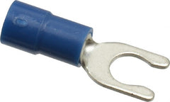 Thomas & Betts - #10 Stud, 16 to 14 AWG Compatible, Partially Insulated, Crimp Connection, Locking Fork Terminal - Strong Tooling