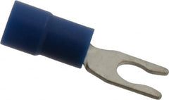 Thomas & Betts - #6 Stud, 16 to 14 AWG Compatible, Partially Insulated, Crimp Connection, Locking Fork Terminal - Strong Tooling