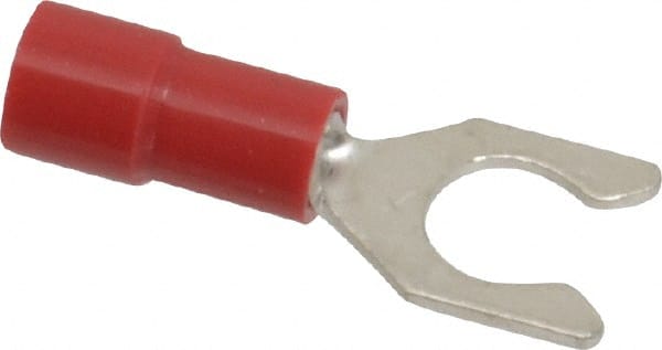 Thomas & Betts - #10 Stud, 22 to 18 AWG Compatible, Partially Insulated, Crimp Connection, Locking Fork Terminal - Strong Tooling