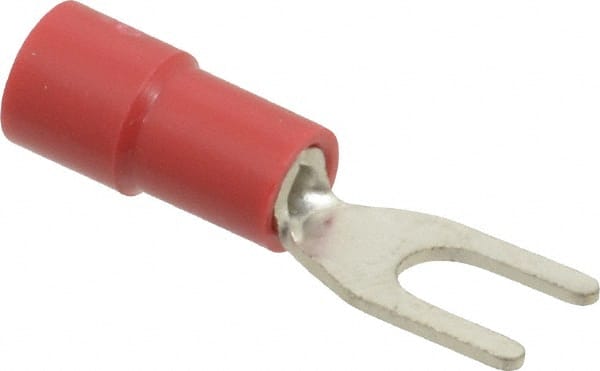 Thomas & Betts - #6 Stud, 22 to 16 AWG Compatible, Partially Insulated, Crimp Connection, Standard Fork Terminal - Strong Tooling