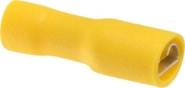 Thomas & Betts - 12 to 10 AWG, Vinyl, Fully Insulated, Female Wire Disconnect - 1/4 Inch Wide Tab, Yellow, RoHS Compliant, UL 94 V-0 - Strong Tooling