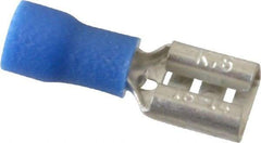 Thomas & Betts - 16 to 14 AWG, Vinyl, Fully Insulated, Female Wire Disconnect - 1/4 Inch Wide Tab, Blue, RoHS Compliant, UL 94 V-0 - Strong Tooling