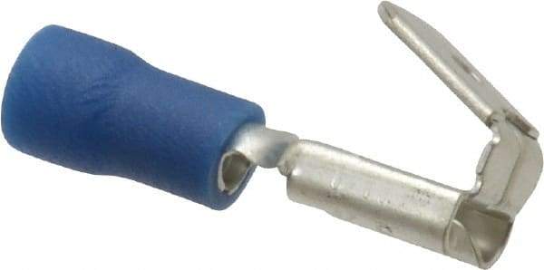 Thomas & Betts - 16 to 14 AWG, Vinyl, Fully Insulated, Piggyback Wire Disconnect - 1/4 Inch Wide Tab, Blue, RoHS Compliant, UL 94 V-0 - Strong Tooling