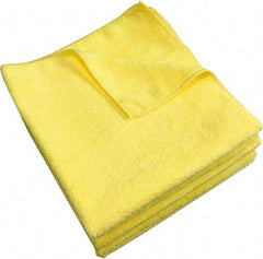 PRO-SOURCE - Reusable Microfiber Wipes - 14" x 14" Sheet Size, Yellow - Strong Tooling