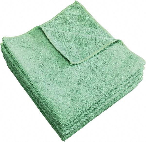 PRO-SOURCE - Reusable Microfiber Wipes - 14" x 14" Sheet Size, Green - Strong Tooling