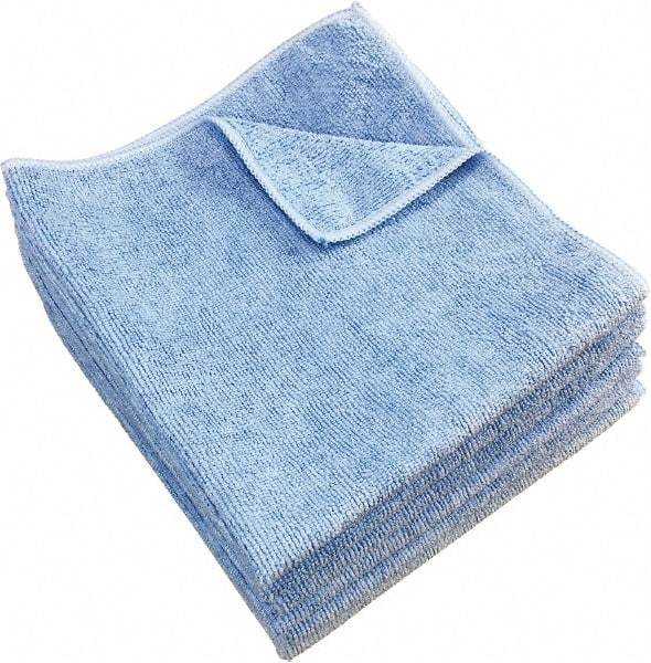 PRO-SOURCE - Reusable Microfiber Wipes - 12" x 12" Sheet Size, Blue - Strong Tooling