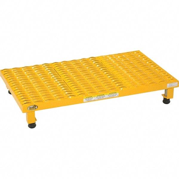 Vestil - 5" High x 19" Wide x 36" Deep, Yellow Step Stand - Steel, 500 Lb Capacity - Strong Tooling