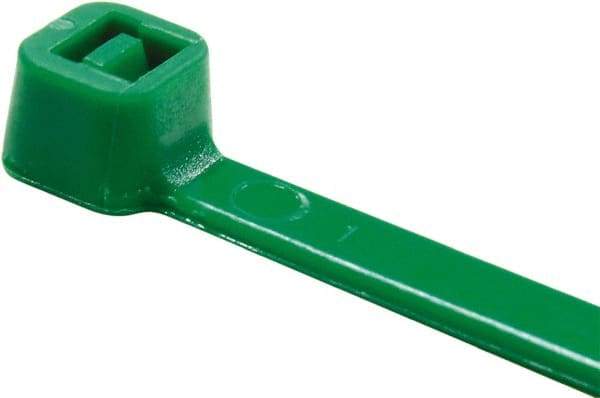 Value Collection - 8" Long Green Nylon Standard Cable Tie - 50 Lb Tensile Strength, 54mm Max Bundle Diam - Strong Tooling