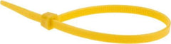 Value Collection - 8" Long Yellow Nylon Standard Cable Tie - 50 Lb Tensile Strength, 54mm Max Bundle Diam - Strong Tooling