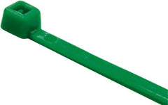 Value Collection - 4" Long Green Nylon Standard Cable Tie - 18 Lb Tensile Strength, 21mm Max Bundle Diam - Strong Tooling