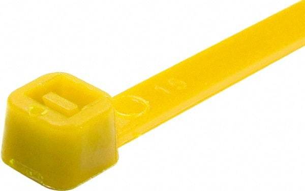 Value Collection - 6" Long Yellow Nylon Standard Cable Tie - 40 Lb Tensile Strength, 38mm Max Bundle Diam - Strong Tooling