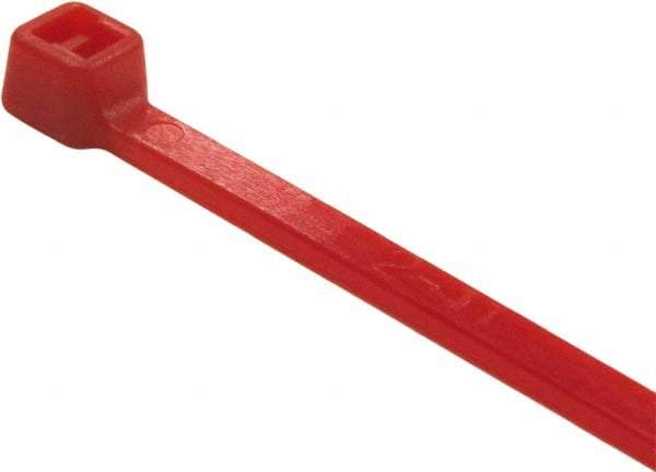 Value Collection - 9.8" Long Red Nylon Standard Cable Tie - 40 Lb Tensile Strength, 70mm Max Bundle Diam - Strong Tooling