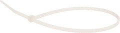 Value Collection - 8" Long Natural (Color) Nylon Standard Cable Tie - 18 Lb Tensile Strength, 55mm Max Bundle Diam - Strong Tooling