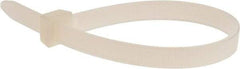 Value Collection - 8" Long Natural (Color) Nylon Standard Cable Tie - 120 Lb Tensile Strength, 54mm Max Bundle Diam - Strong Tooling