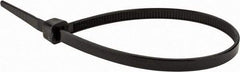 Value Collection - 8" Long Black Nylon Standard Cable Tie - 50 Lb Tensile Strength, 54mm Max Bundle Diam - Strong Tooling