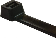 Value Collection - 4" Long Black Nylon Standard Cable Tie - 18 Lb Tensile Strength, 21mm Max Bundle Diam - Strong Tooling