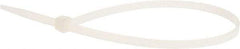 Value Collection - 11" Long Natural (Color) Nylon Standard Cable Tie - 50 Lb Tensile Strength, 81mm Max Bundle Diam - Strong Tooling