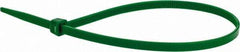 Value Collection - 11" Long Green Nylon Standard Cable Tie - 50 Lb Tensile Strength, 81mm Max Bundle Diam - Strong Tooling