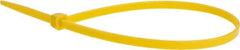 Value Collection - 11" Long Yellow Nylon Standard Cable Tie - 50 Lb Tensile Strength, 81mm Max Bundle Diam - Strong Tooling