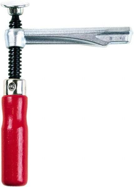 Bessey - 1,450 Lb Clamping Pressure, Steel, Straight Handle, SLV Bar & Pipe Clamping Arm - 4-3/4" Throat Depth - Strong Tooling