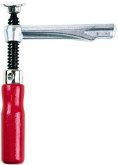 Bessey - 1,450 Lb Clamping Pressure, Steel, Straight Handle, SLV Bar & Pipe Clamping Arm - 4-3/4" Throat Depth - Strong Tooling