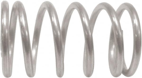 Associated Spring Raymond - 30mm OD, 5mm Wire, 180mm Free Length, Compression Spring - 104.5 Lb Spring Rating, 1308.51 N Max Work Load, Stainless Steel - Strong Tooling