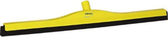 Vikan - 28" Foam Rubber Blade Bench Squeegee - Double Edge, Yellow, Plastic Holder - Strong Tooling