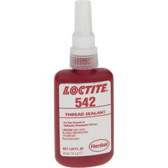 Loctite - 50 mL, Red, Medium Strength Thread Sealant - Series 542 - Strong Tooling