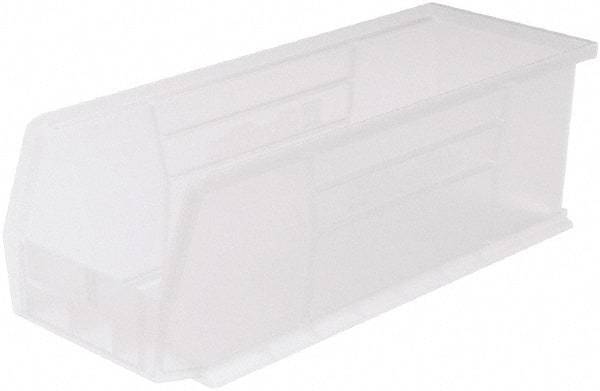 Akro-Mils - 50 Lb. Load Capacity, 14-3/4" Deep, Clear Polymer Hopper Stacking Bin - 5" High x 5-1/2" Wide x 14-3/4" Long - Strong Tooling