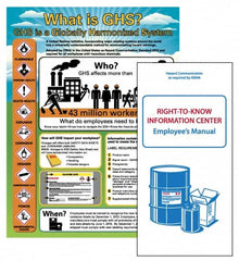 NMC - GHS General Safety & Accident Prevention Training Kit - English, 18" Wide x 24" High, White Background, Includes What is GHS Poster & Booklets - Strong Tooling