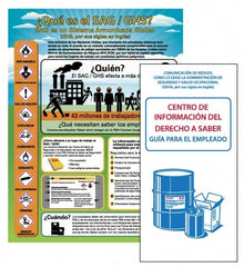 NMC - GHS General Safety & Accident Prevention Training Kit - Spanish, 18" Wide x 24" High, White Background, Includes Poster & Booklets - Strong Tooling