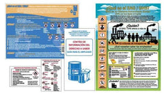 NMC - GHS General Safety & Accident Prevention Training Kit - Spanish, 18" Wide x 24" High, White Background, Includes What is GHS Poster, GHS Pictogram, Booklets, Wallet Cards - Strong Tooling