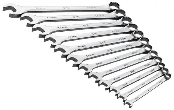 SK - 12 Piece, 8 to 19mm, 12 Point Combination Wrench Set - Strong Tooling