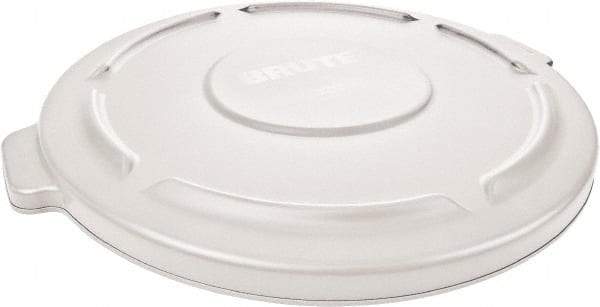 Rubbermaid - Round Lid for Use with 55 Gal Round Trash Cans - White, Polyethylene, For Brute Trash Cans - Strong Tooling