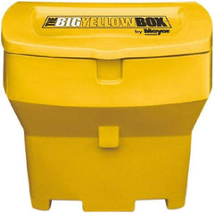 Meyer Products - 600 Lb Load Capacity Yellow Polymer Cargo Box - Stacking, 32" Long x 23" Wide x 20" High, Lid Included - Strong Tooling