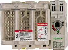 Schneider Electric - 3 Pole, 600 Volt, 30 Amp, Pressure Plate and DIN Rail Mount Fuse Holder - Compatible with J Class, 149mm Wide Fuse - Strong Tooling