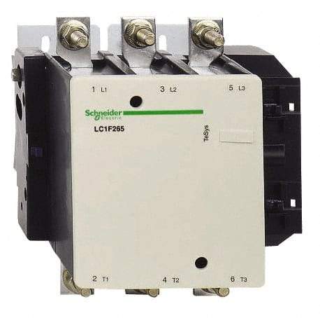 Schneider Electric - 3 Pole, 265 Amp at 440 VAC and 350 Amp at 440 VAC, Nonreversible IEC Contactor - Bureau Veritas, CCC, CSA, DNV, EN/IEC 60947-1, EN/IEC 60947-4-1, GL, JEM 1038, LROS, RINA, RMRoS, RoHS Compliant, UL Listed - Strong Tooling