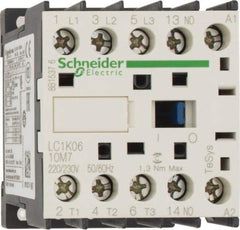 Schneider Electric - 3 Pole, 220 to 230 Coil VAC at 50/60 Hz, 6 Amp at 440 VAC, Nonreversible IEC Contactor - BS 5424, CSA, IEC 60947, NF C 63-110, RoHS Compliant, UL Listed, VDE 0660 - Strong Tooling