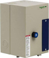 Schneider Electric - 3 Pole, 32 Amp, 120 Coil VAC, Nonreversible Enclosed IEC Motor Starter - 1 Phase Hp: 2 at 120 VAC, 5 at 240 VAC, 3 Phase Hp: 10 at 208 VAC, 10 at 230 VAC, 20 at 460 VAC, 25 at 575 VAC - Strong Tooling